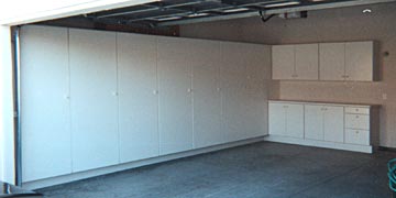 garage storage, custom cabintery