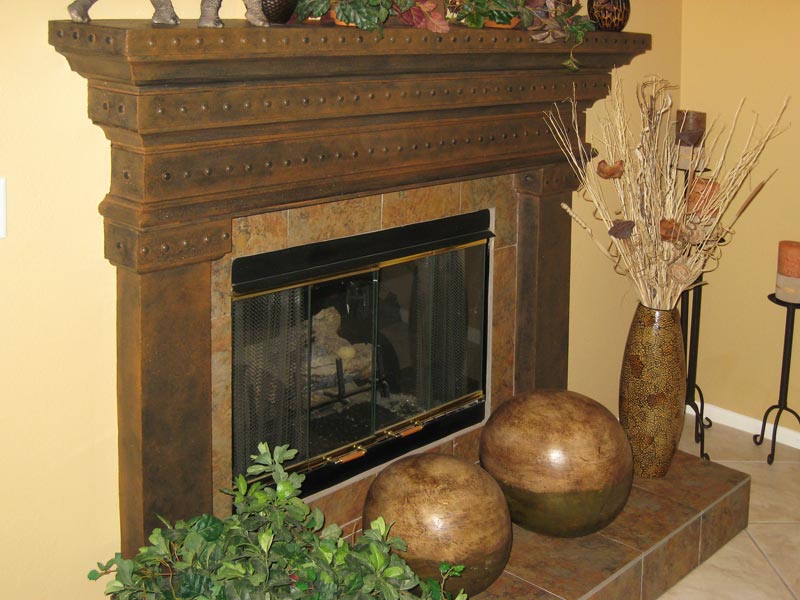 solid wood fireplace