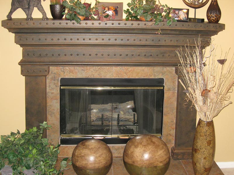 fireplace, solid wood