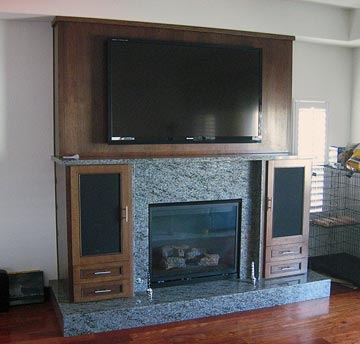 fireplace with entertainment center