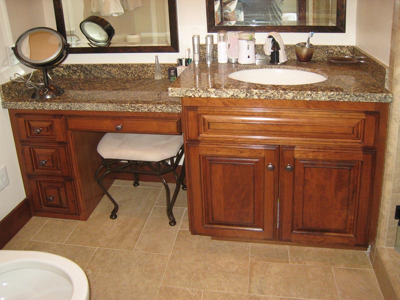 spacious bathroom vanity