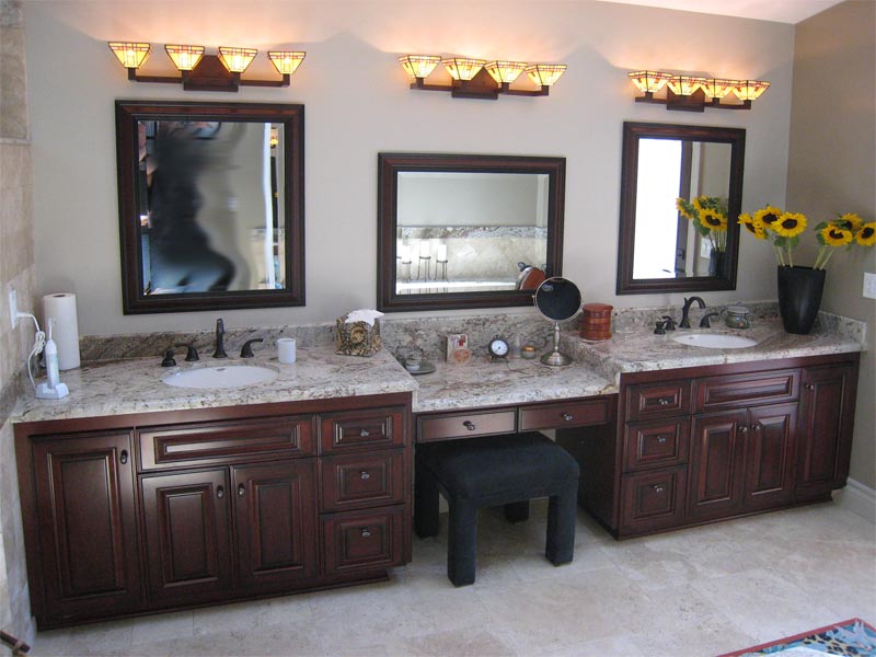 spacious bathroom vanity