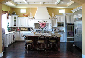 white solid wood cabinets