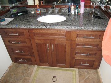 spacious bathroom vanity